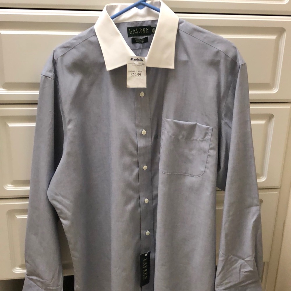 Ralph Lauren Polo Banker Men’s Shirt 17.5 35 NEW